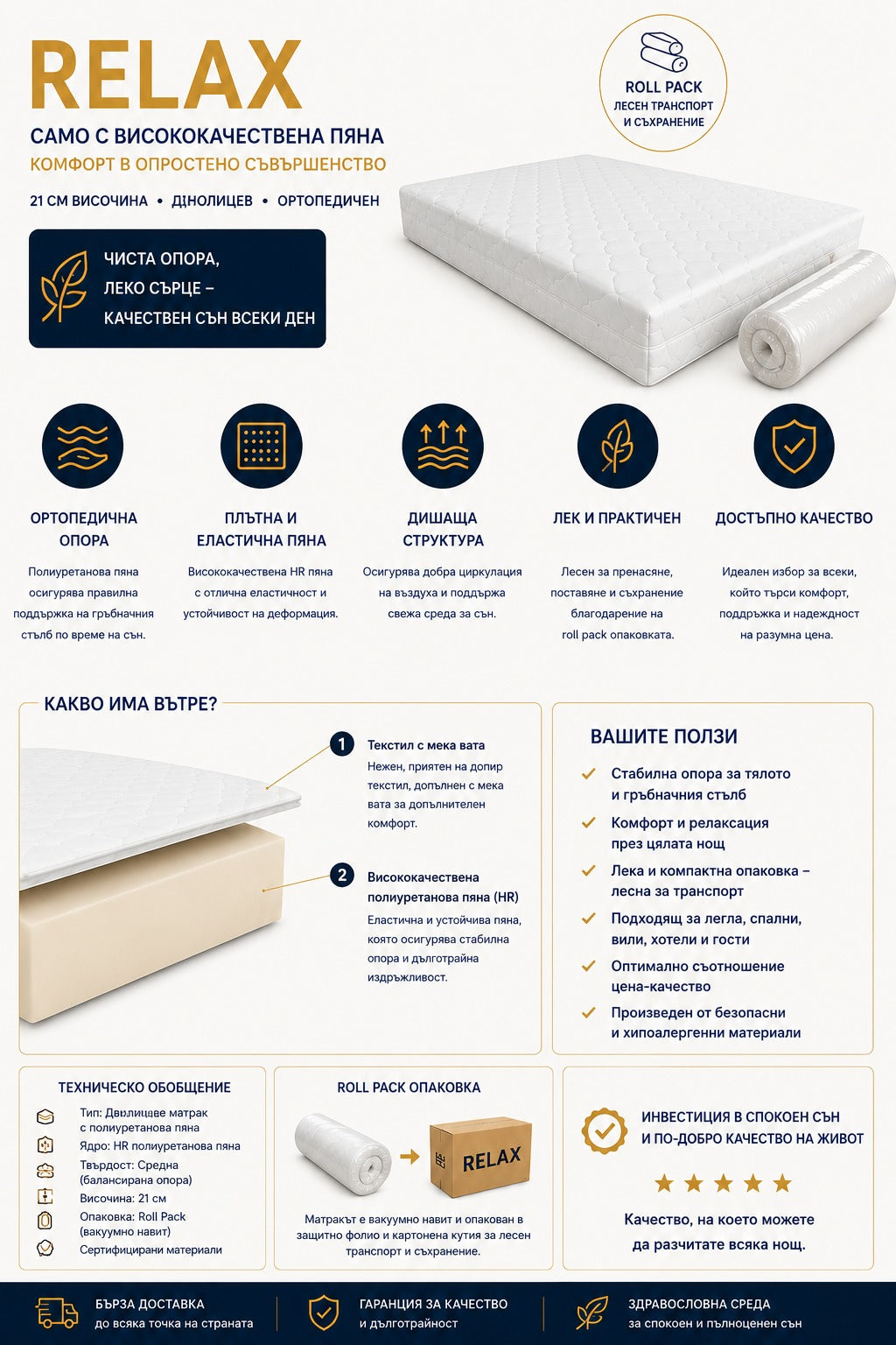 Матрак RELAX Orthopedic